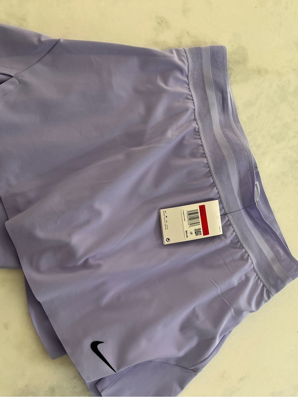 Nike Lavender Tennis Shorts with Black Logo